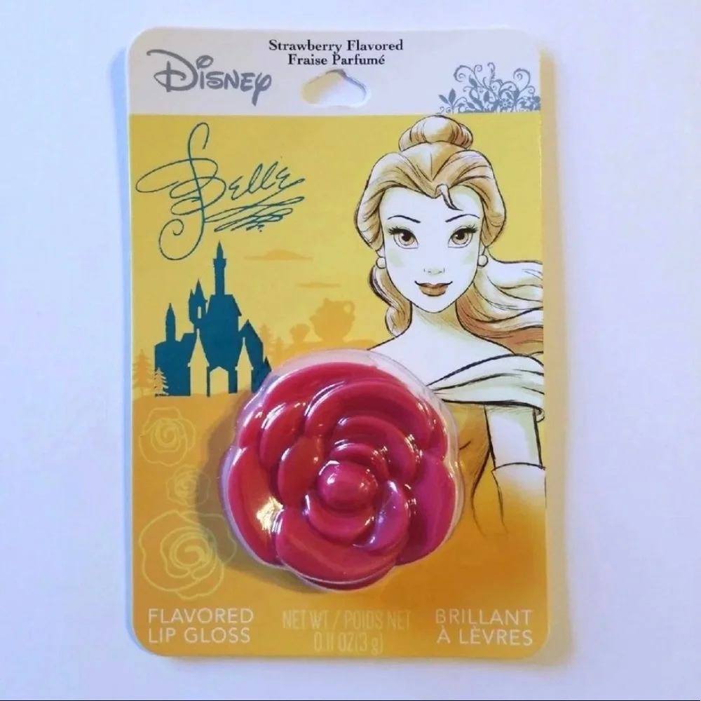 Disney Belle Rose Shape Strawberry flavor lip balm